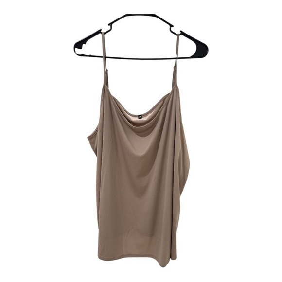 Tops - Gold Tan Adjustable Spaghetti Strap Women's Top 3X